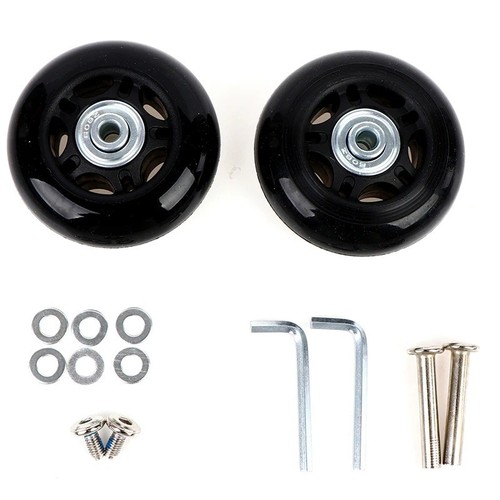 2pc set 68mm black - black, luggage