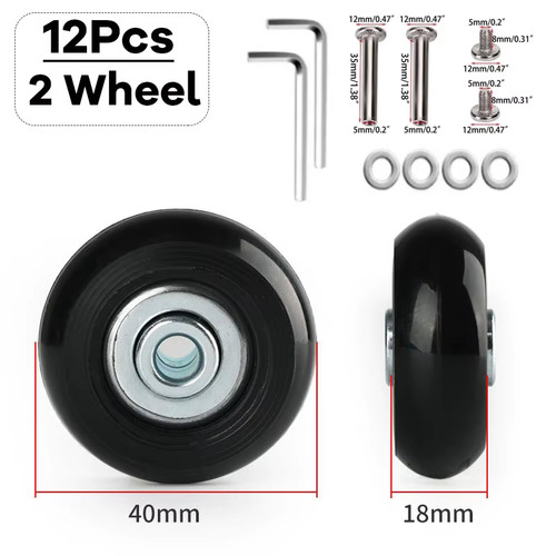 Luggage wheels replacement kit - wheels,