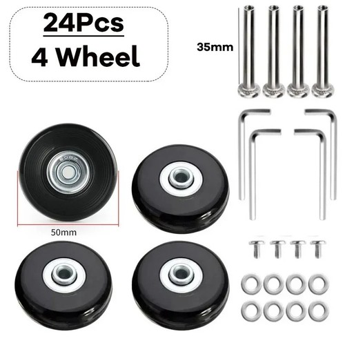 50x18mm luggage wheels - 50x18mm, set