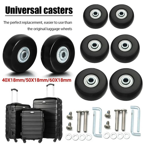50x18mm luggage wheels set - 50x18mm,