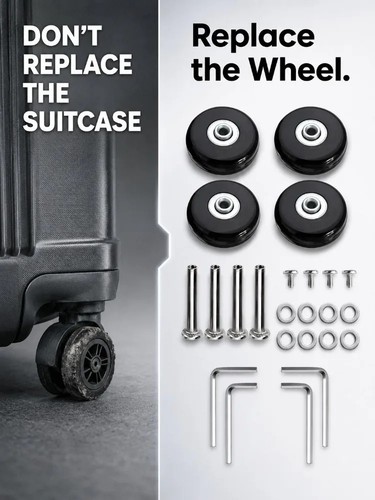 50x18mm luggage wheels set - 50x18mm,