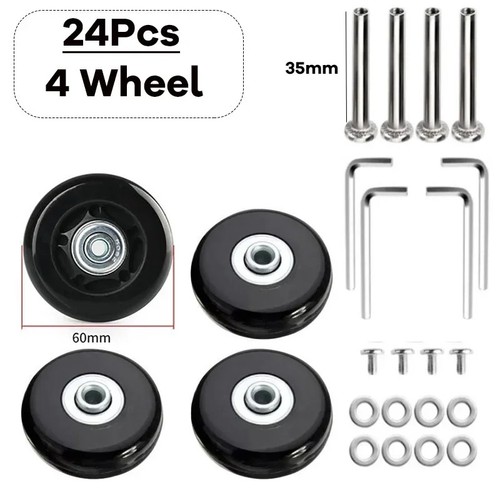 50x18mm luggage wheels set - 50x18mm,